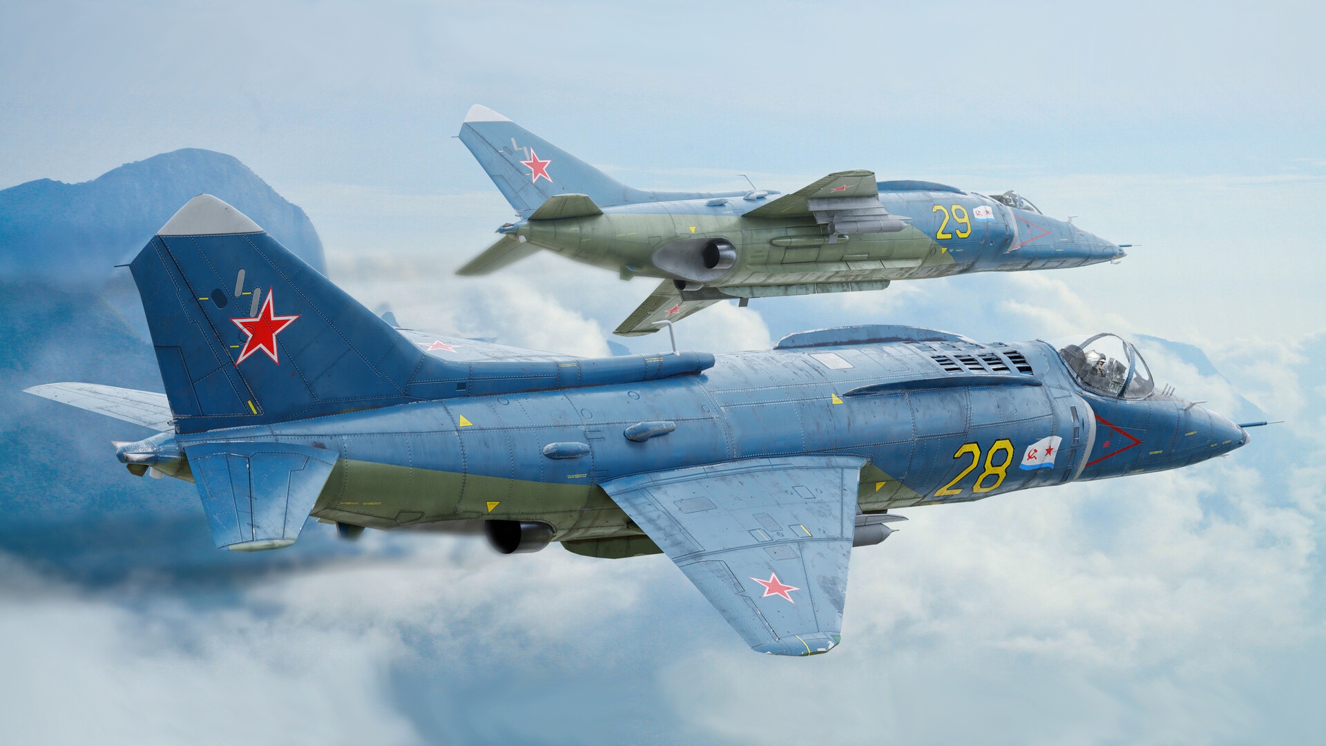 Wallpaper USSR, Yakovlev, The Yak 38, VTOL, Deck Aircraft For Mobile And Desktop, Section авиация, Resolution 1920x1080