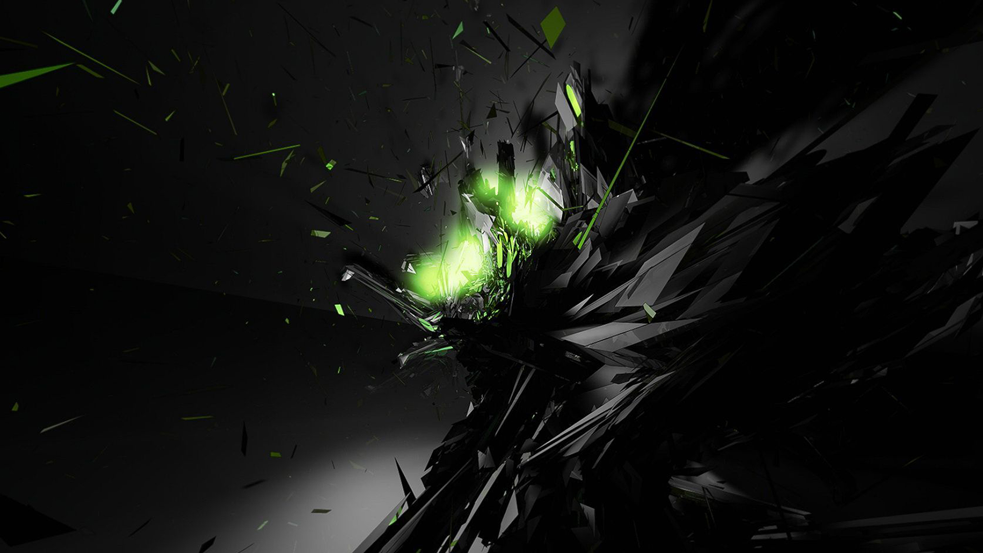 Green Shatter Wallpaper For Chromebook