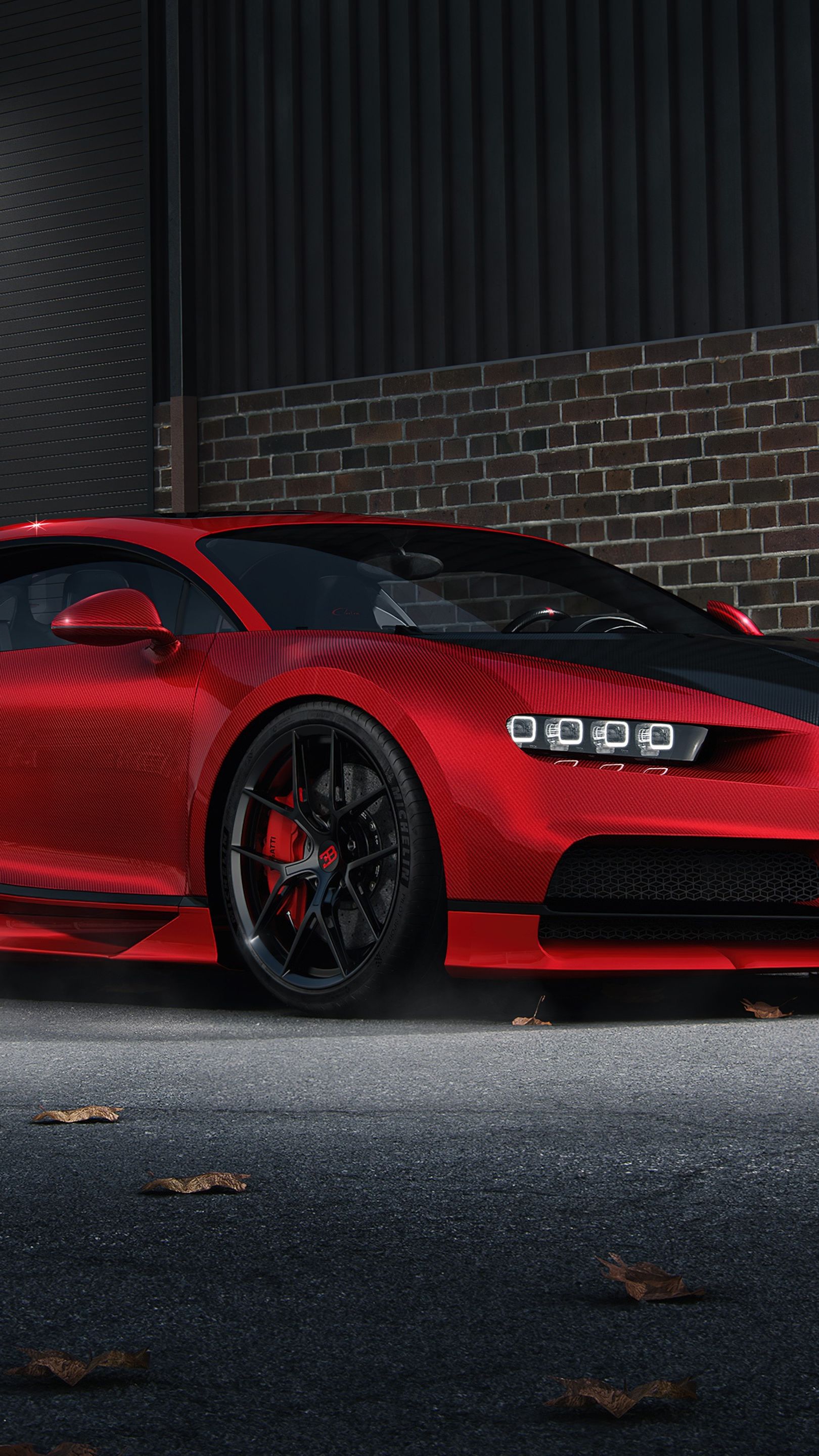 Red Hot Bugatti Chiron in Urban Setting