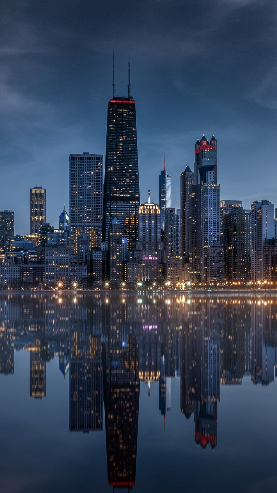 Chicago Wallpaper 4K, Night City, Skyline, Cityscape