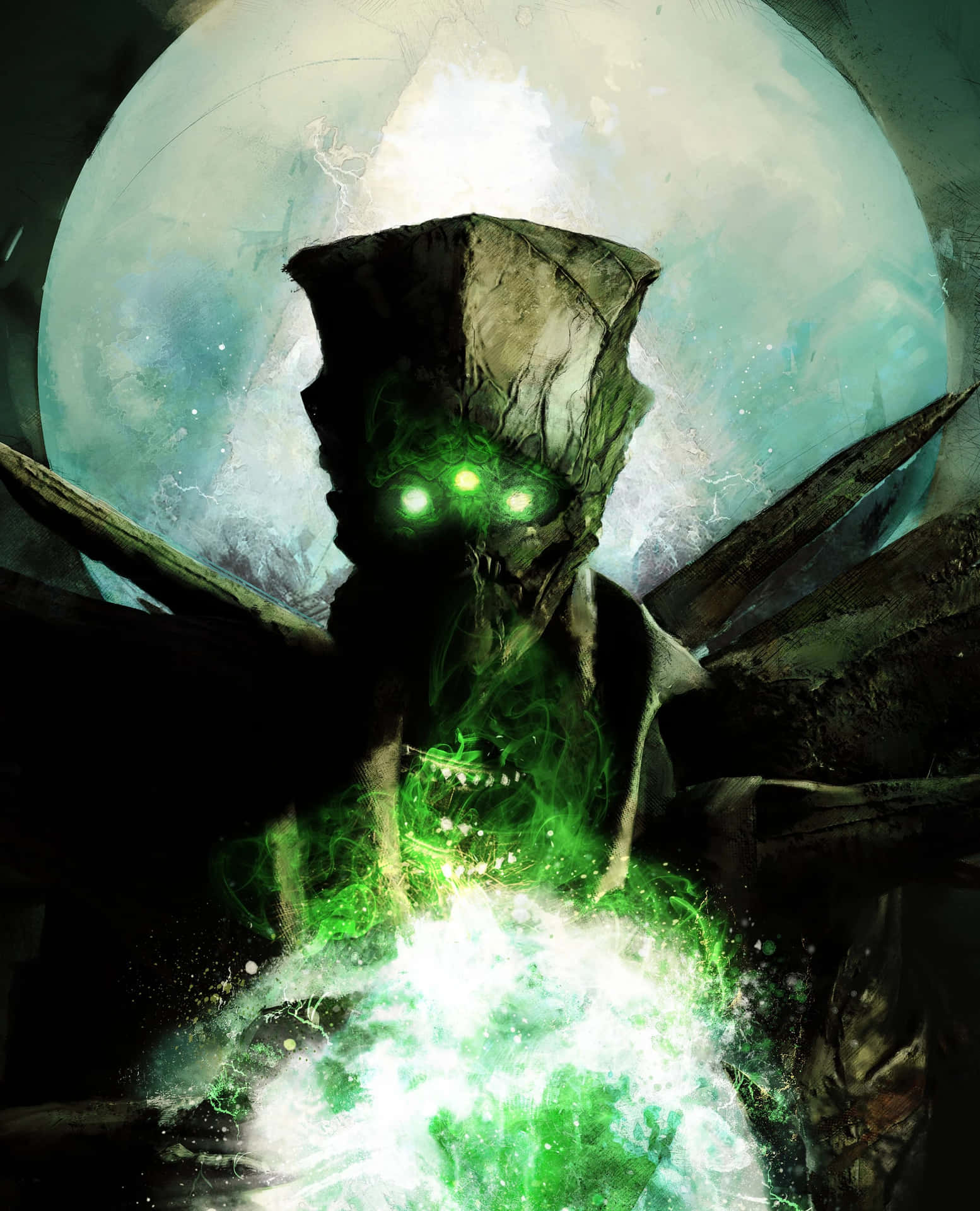 Download Eris Morn Green Eyes Mystic Aura Wallpaper