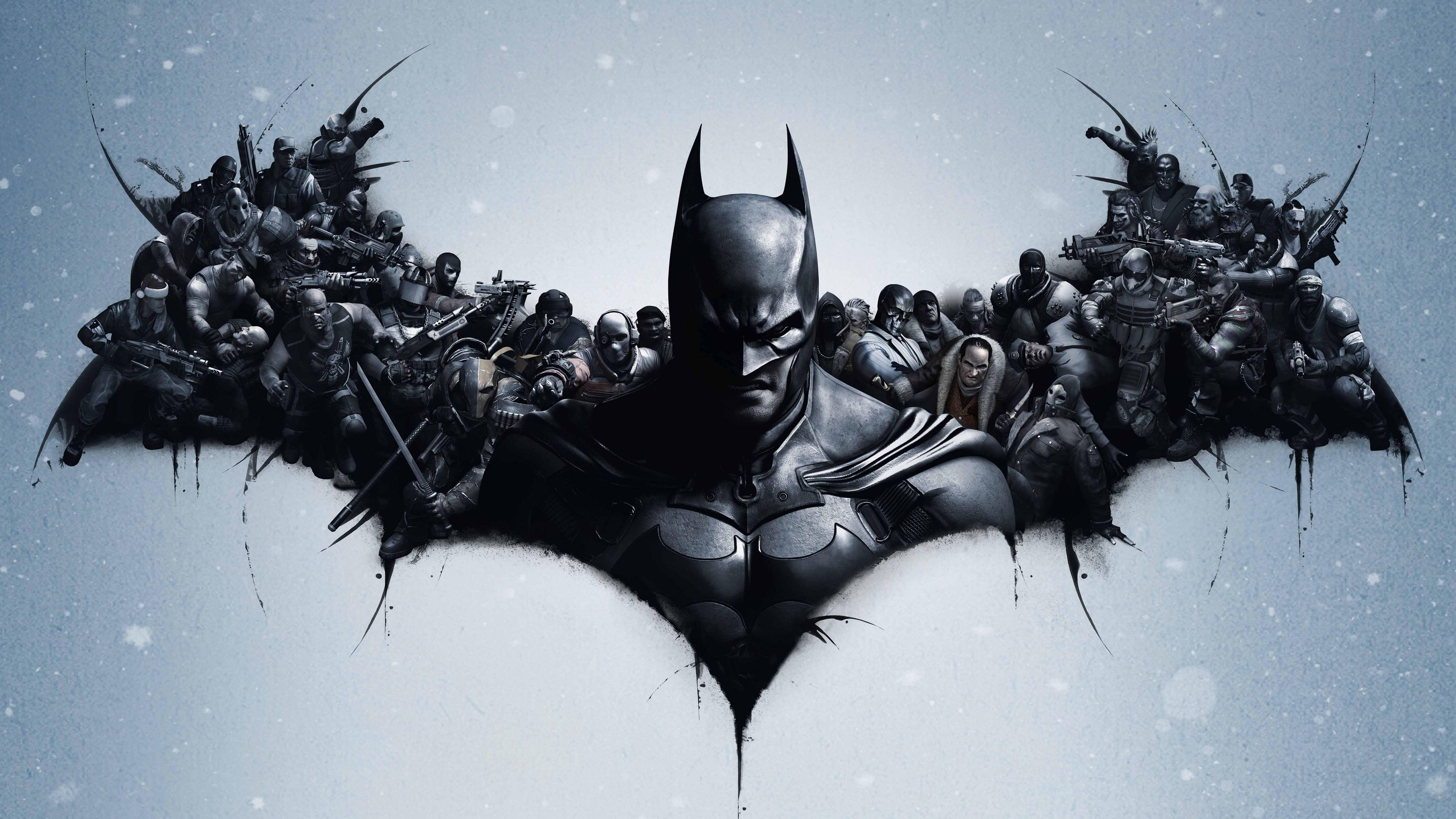 Download Batman Artistic Logo Arkham City 4k Wallpaper