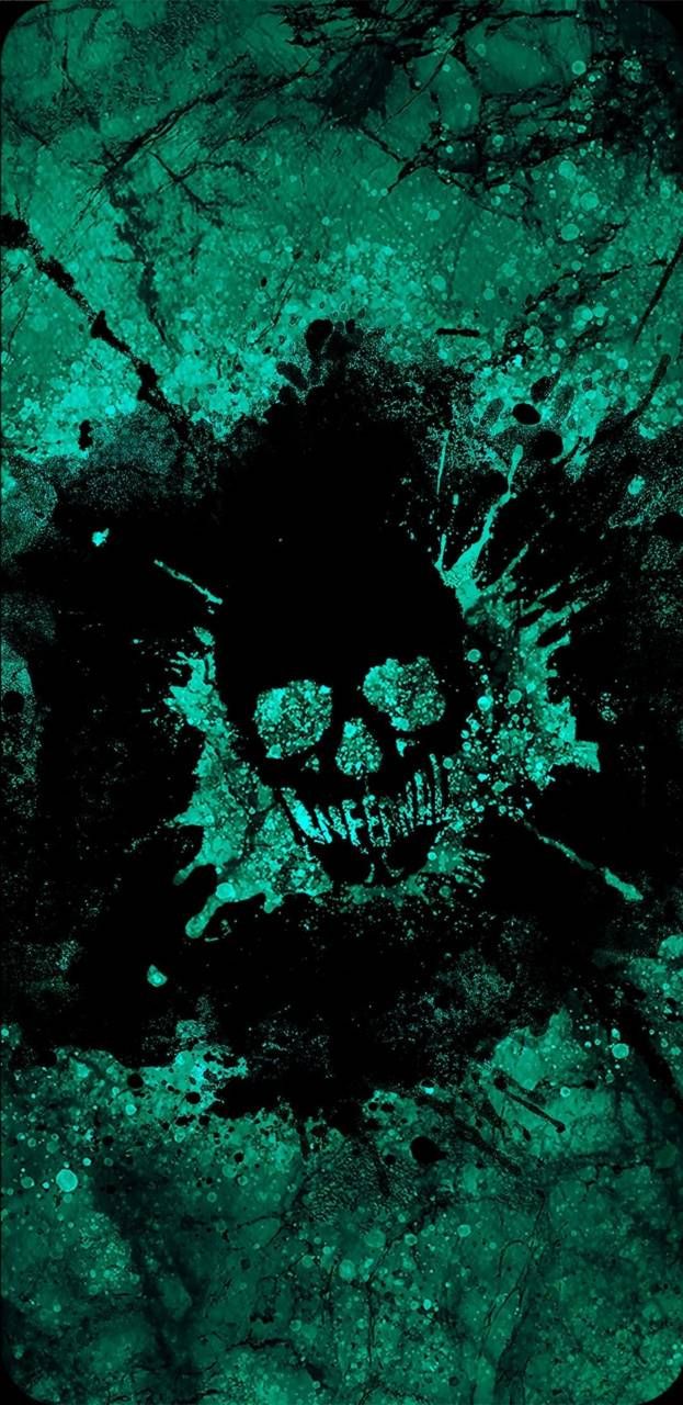 Neon Skull wallpaper