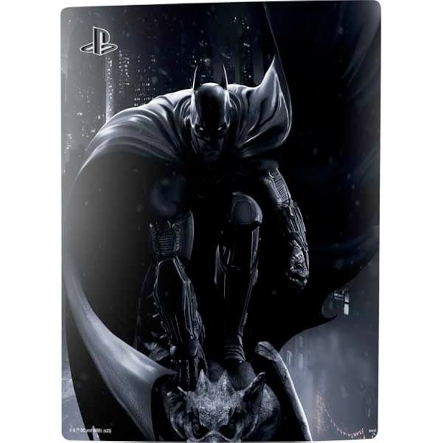 Skinit Decal Gaming Skin Compatible with PS5 Digital Edition Bundle Licensed DC Comics Arkham Origins Batman in Action Pose Design, Video Games