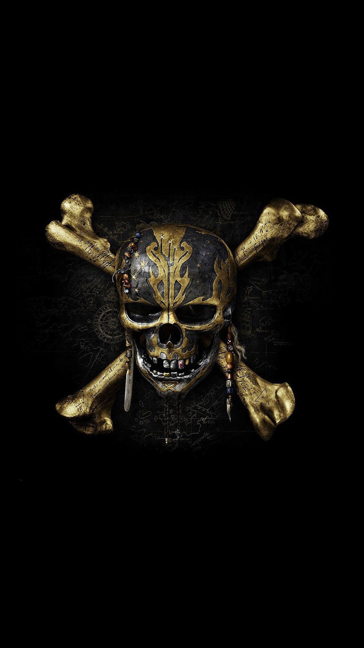 Skull: Pirates dark Wallpaper for iPhone 11, Pro Max, X, 8, 7, 6