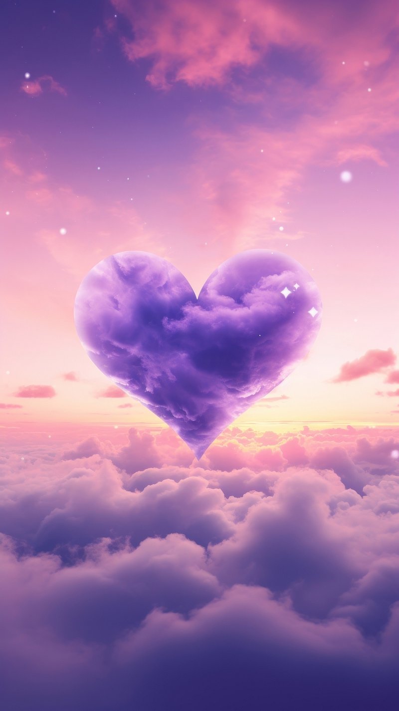 Purple Hearts Wallpaper Image Wallpaper