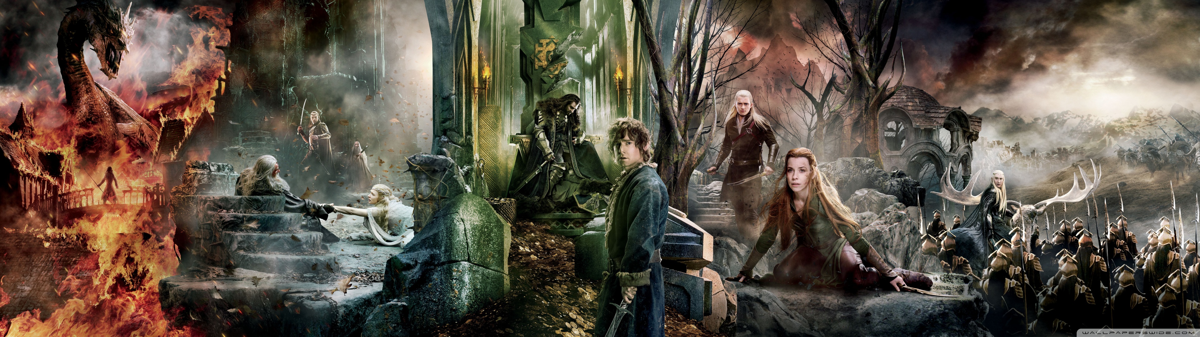 The Hobbit The Battle Of The Five Armies Dual Monitor 4K UHD Wallpaper for UltraHD Desktop and TV, Widescreen and UltraWide Display, Dual Monitor, Smartphone and Tablet Devices