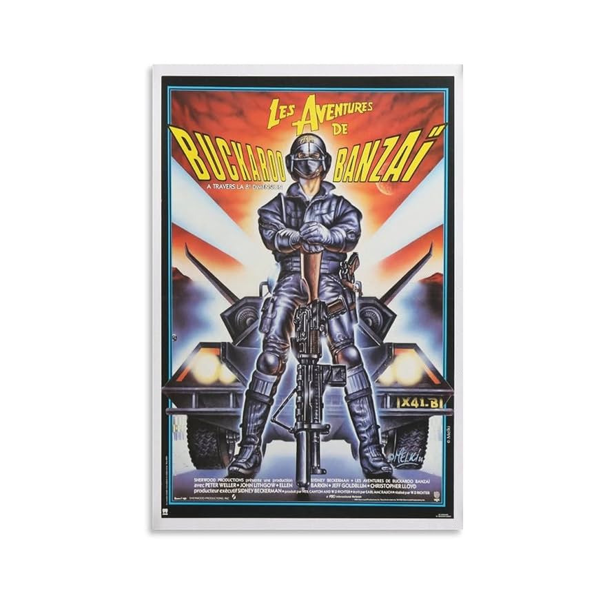 Science Fiction Movies Adventures of Buckaroo Banzai Movie Poster Canvas Wall Art Prints for Wall Decor Room Decor Bedroom Decor Gifts 12x18inch(30x45cm) Unframe: Posters & Prints