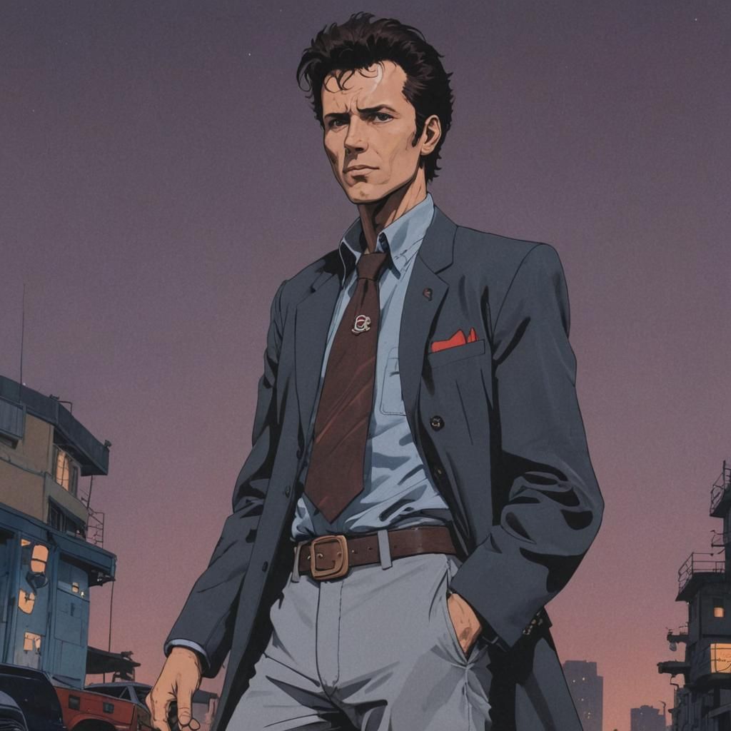 Buckaroo Banzai Banzai In Cel Shaded Anime Style