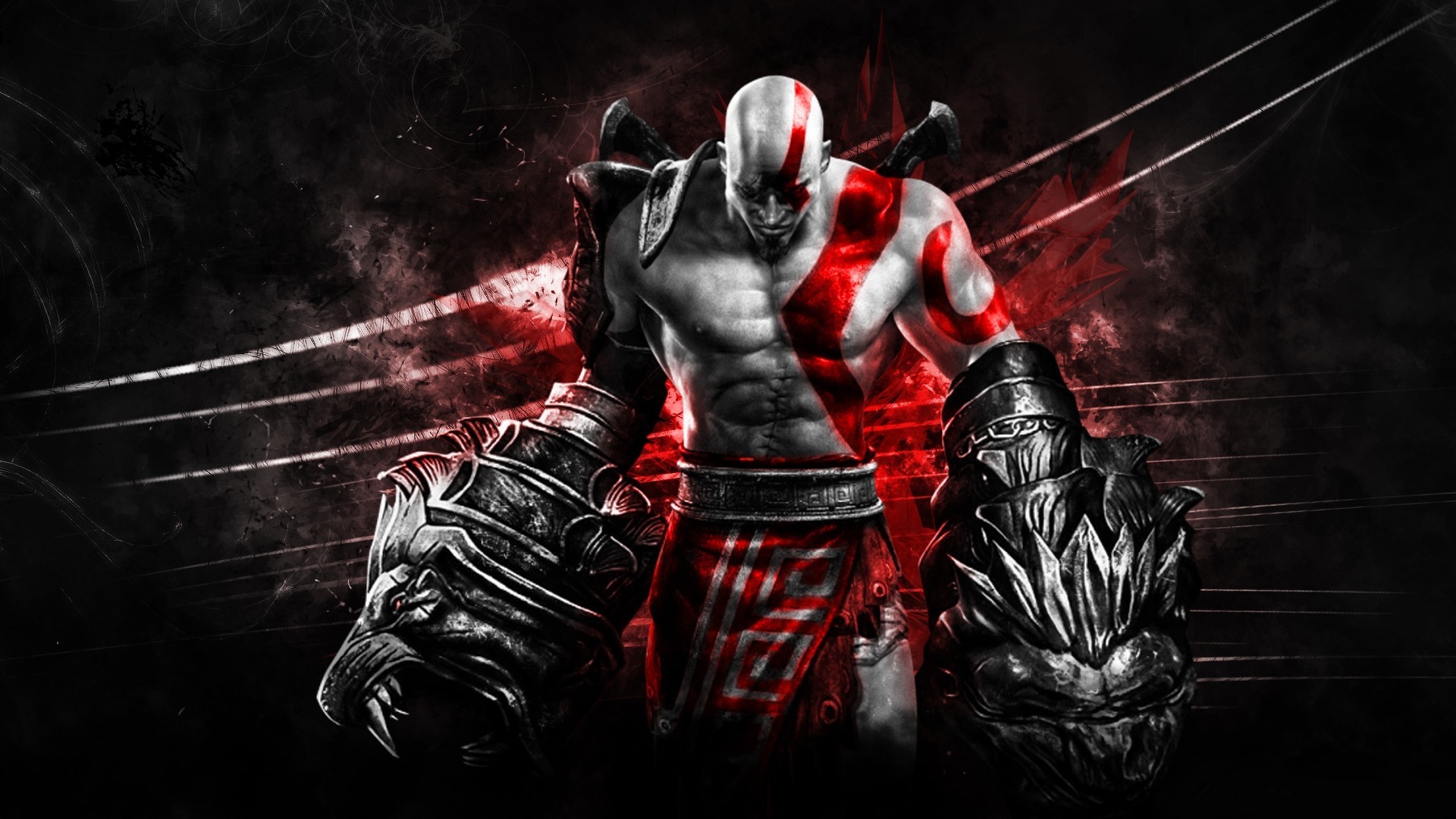 Wallpaper sword, demigod, armor, weapon, Kratos, God of War, general, Spartan for mobile and desktop, section игры, resolution 1920x1080