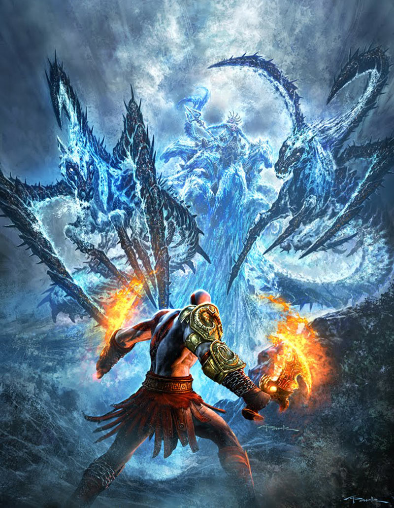 Kratos & Poseidon Art of War III Art Gallery
