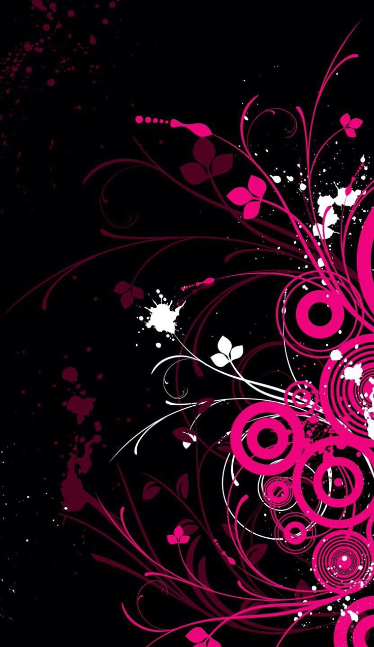 Pink Design Wallpaper. Abstract Pink and Black Background