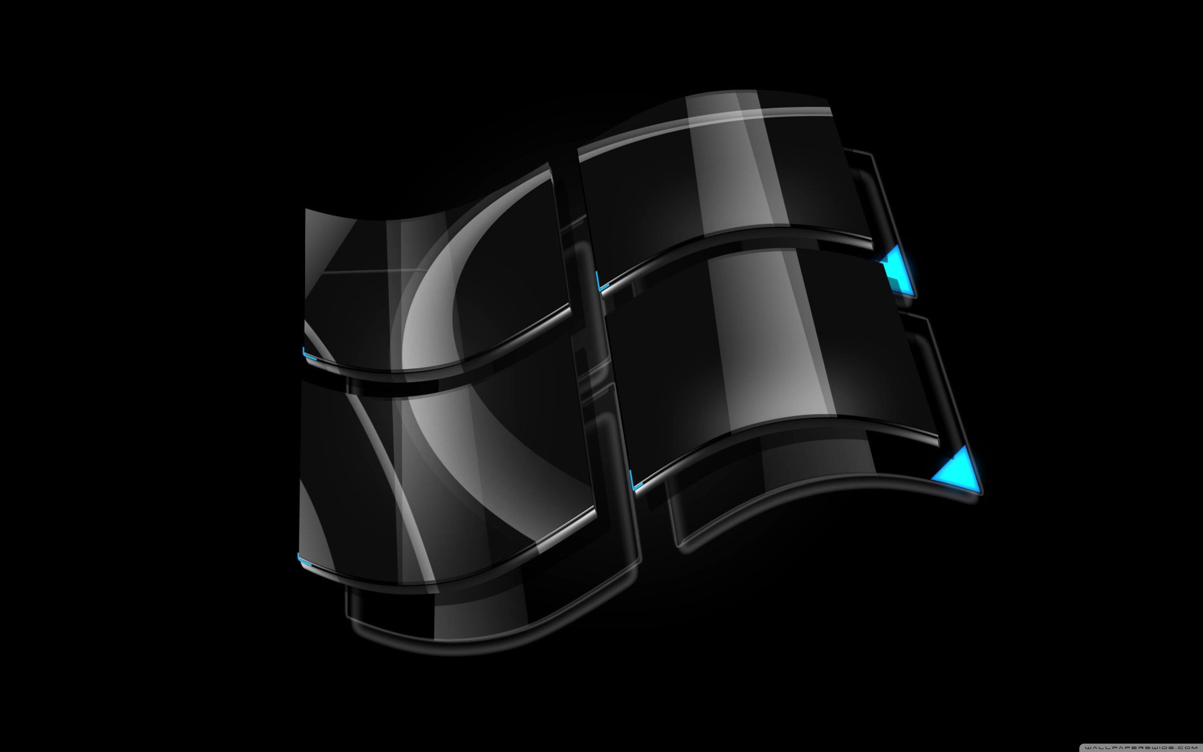 Black Windows Logo 4K UHD Wallpaper for UltraHD Desktop and TV, Widescreen and UltraWide Display