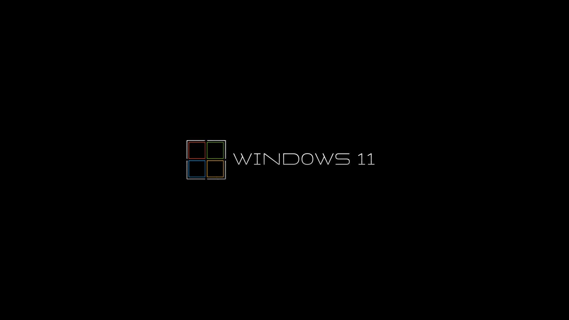 Wallpaper Logo, Dark, Windows, Microsoft, Logo, Black Background, Black, Windows 11 For Mobile And Desktop, Section Hi Tech, Resolution 1920x1080