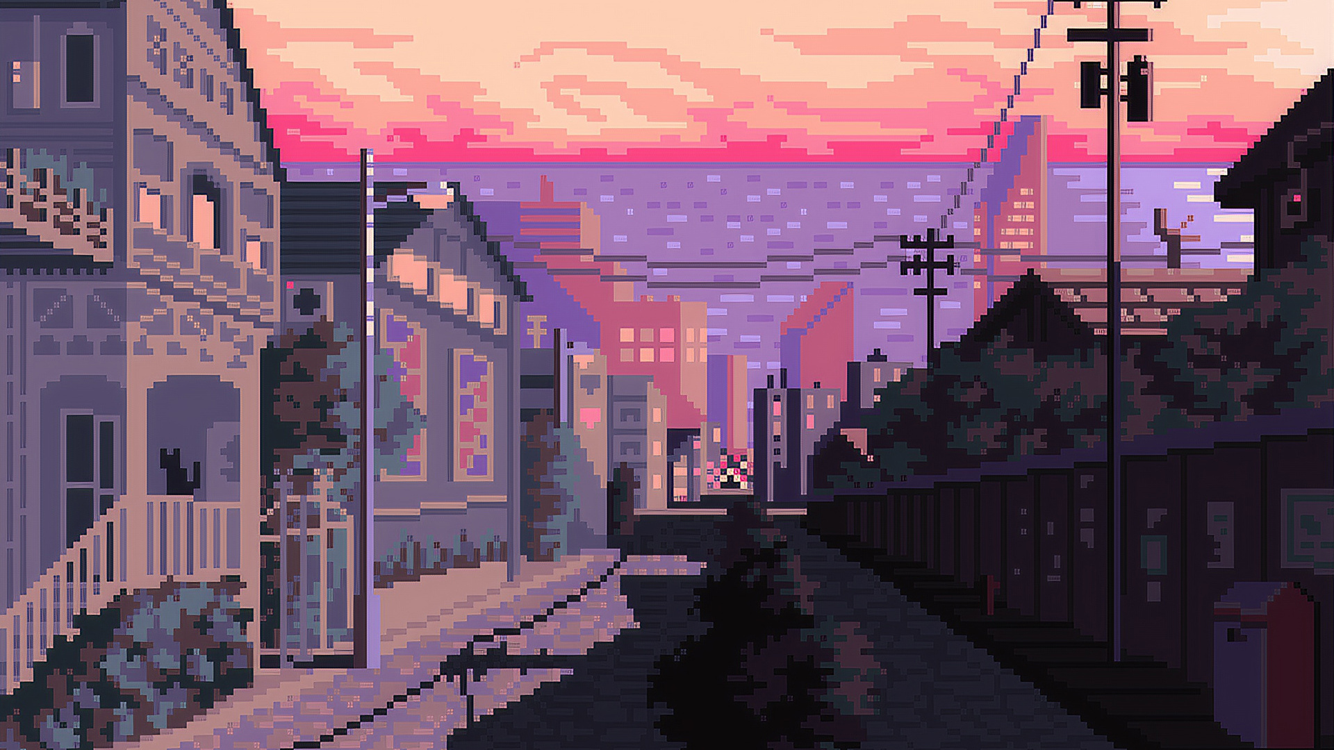 Late Afternoon Pixel Art Laptop Full HD 1080P , HD 4k Wallpaper Image, Background, Photos and Picture