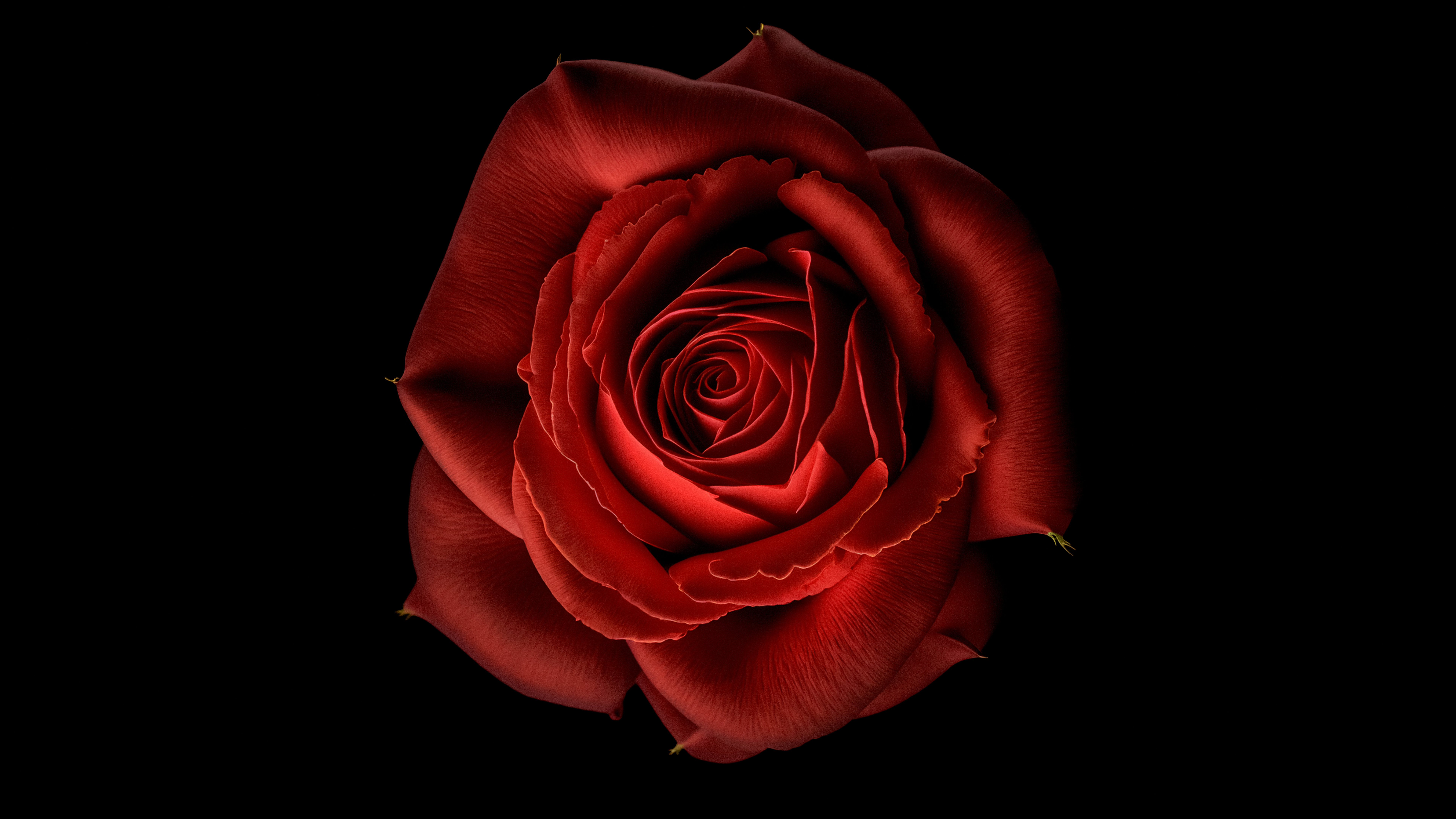 Red Rose Wallpaper 4K, Red flower, Black background, 8K