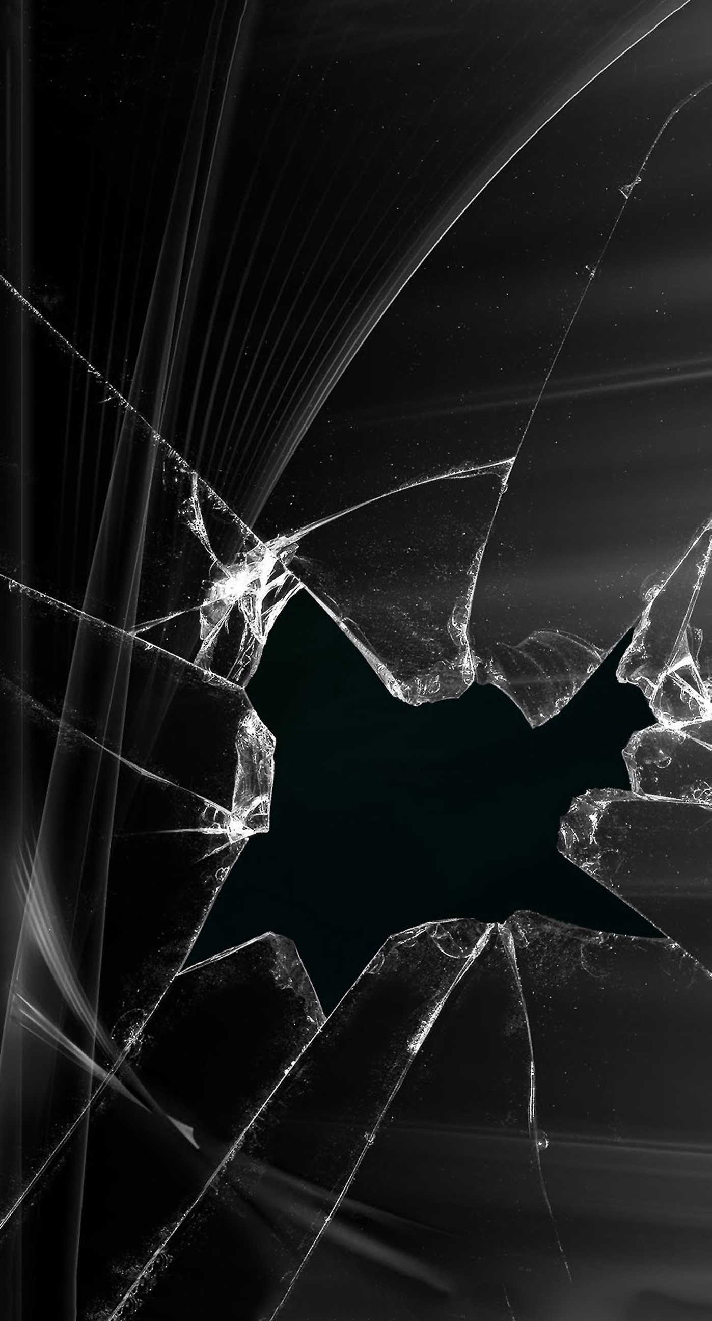 Glass is cracked display screen black. wallpaper.sc iPhone7Plus