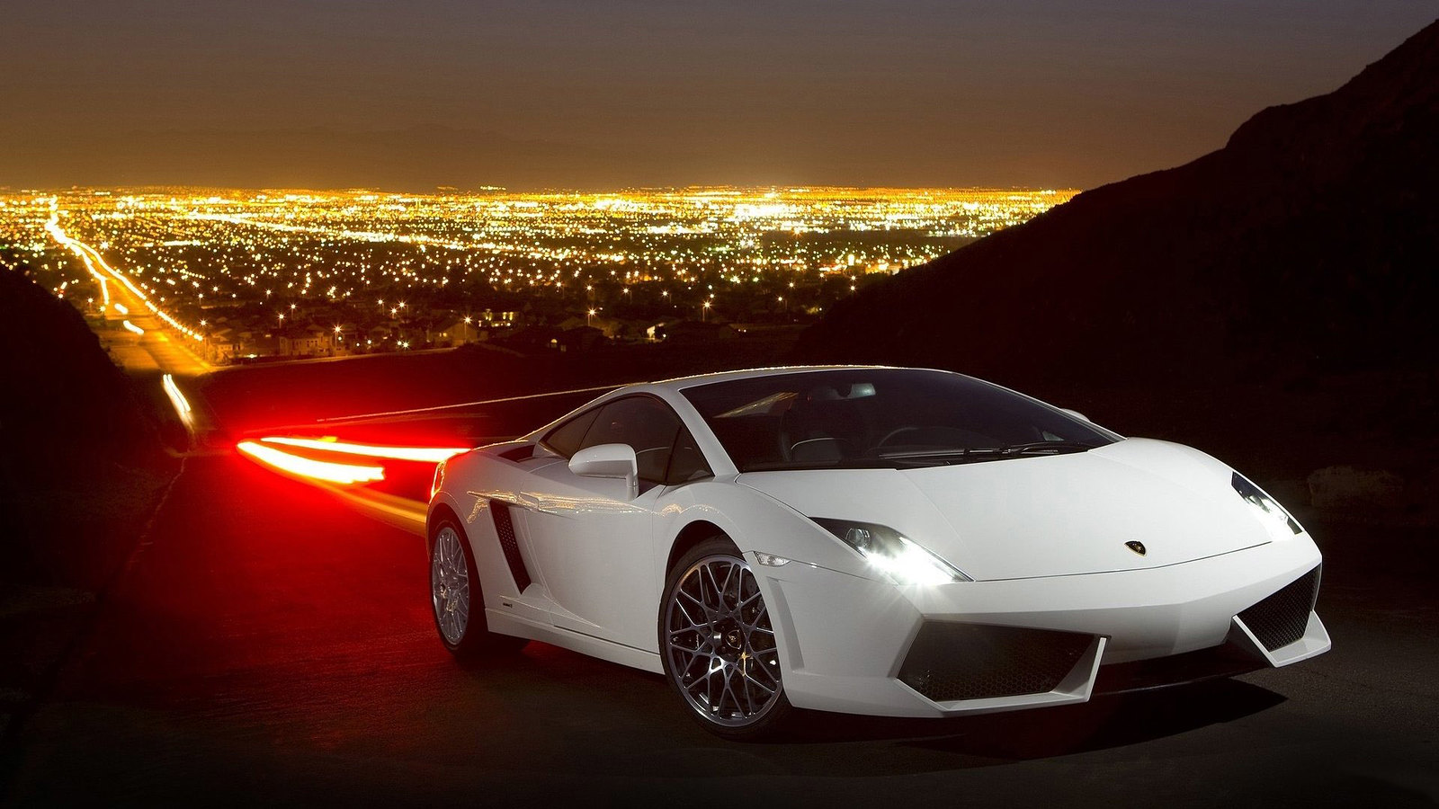 White Lamborghini Gallardo Car HD Wallpaper HD W