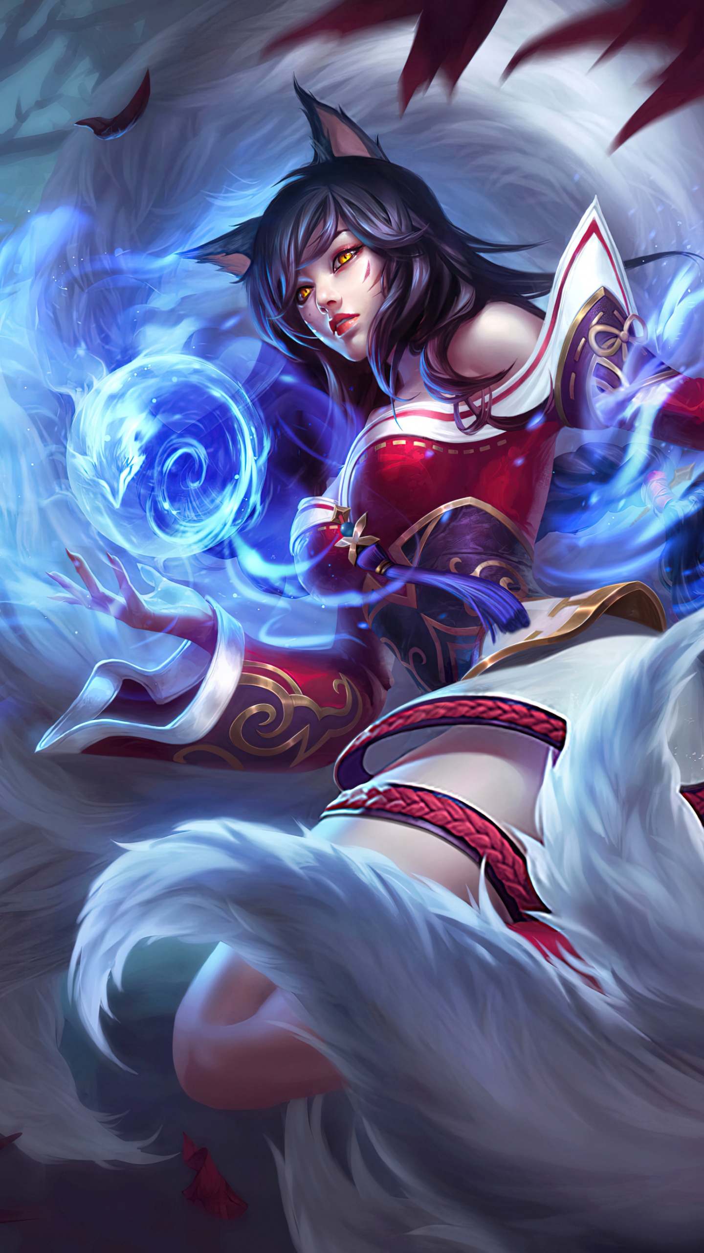 Ahri Wallpaper 4K, League of Legends