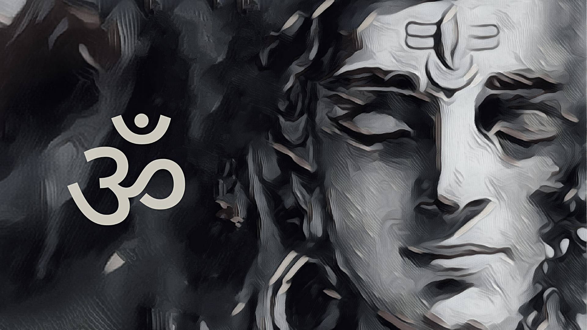 Download Divine Darkness Artistic Rendition of Lord Shiva Wallpaper