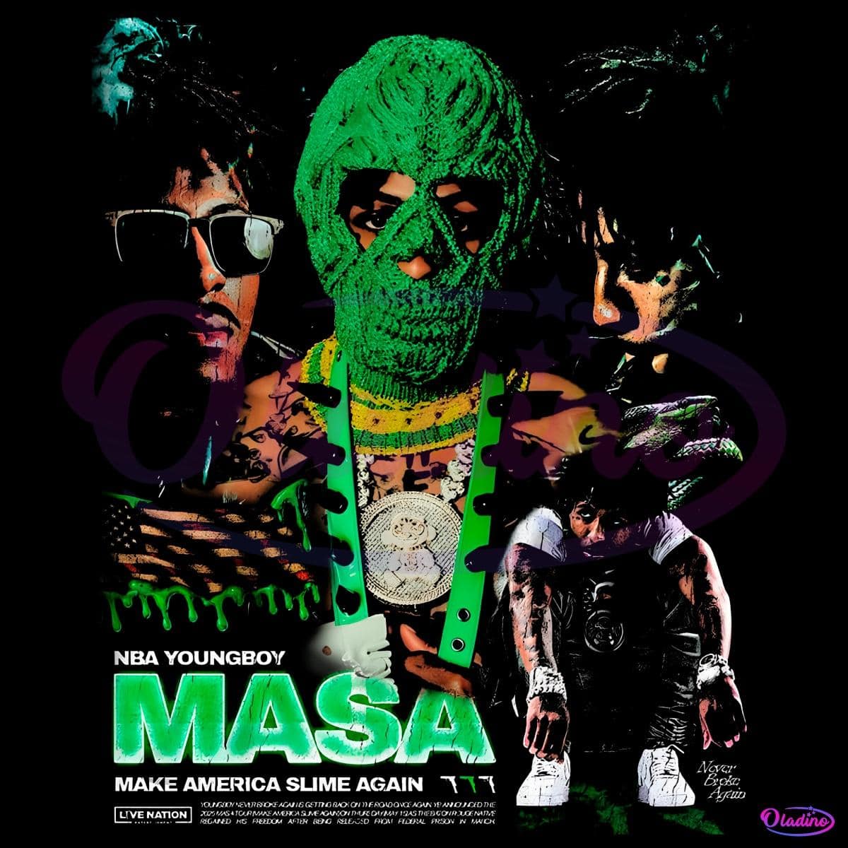 Nba Youngboy Green Mask Make America Slime Again Masa Album 2025 Png