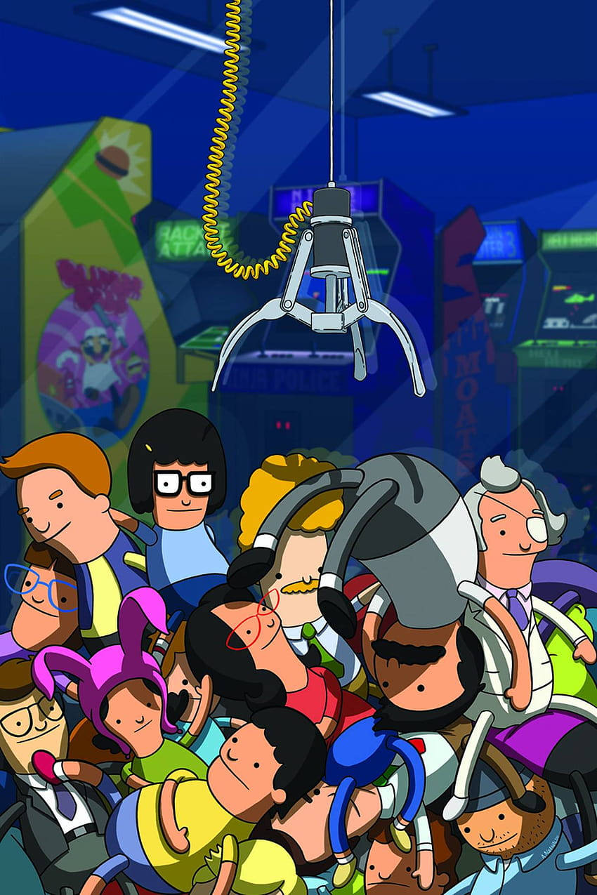 Download Bobs Burgers Characters In Claw Machine Wallpaper