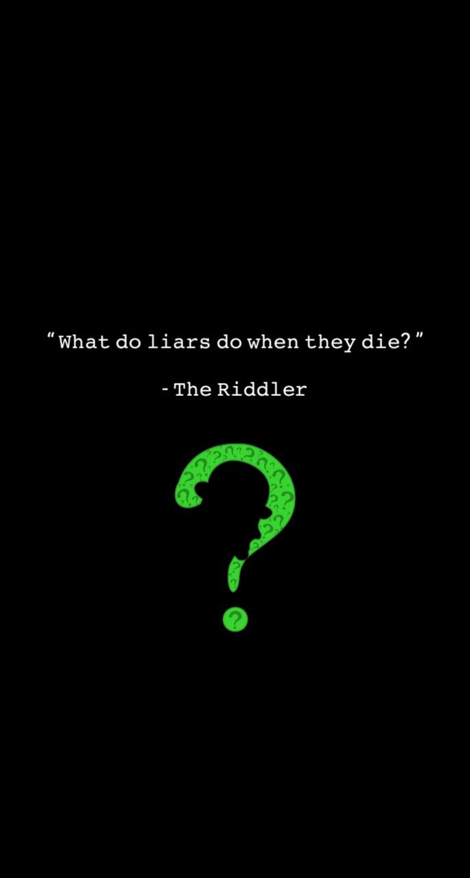 The Riddler quotes wallpaper