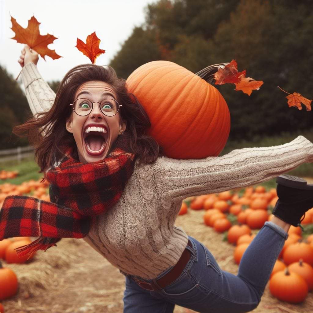 Some funny AI pics of all of us enjoying Autumn