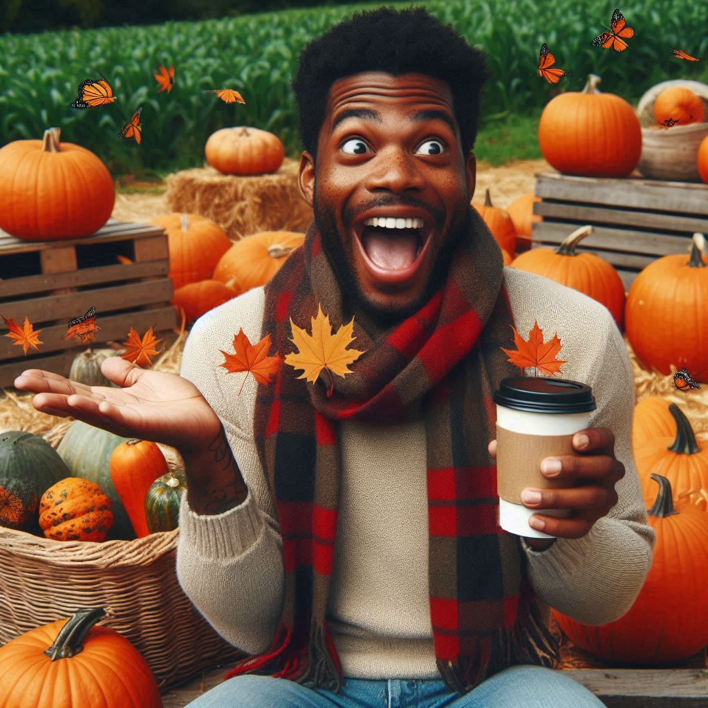 Some funny AI pics of all of us enjoying Autumn
