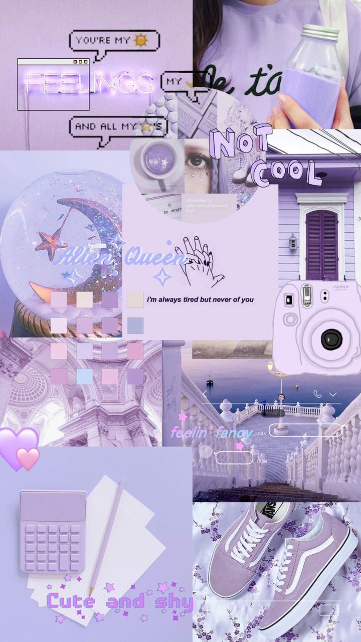 Pastel purple aesthetic collage tumblr. Purple wallpaper iphone, Aesthetic iphone wallpaper, iPhone wallpaper vintage