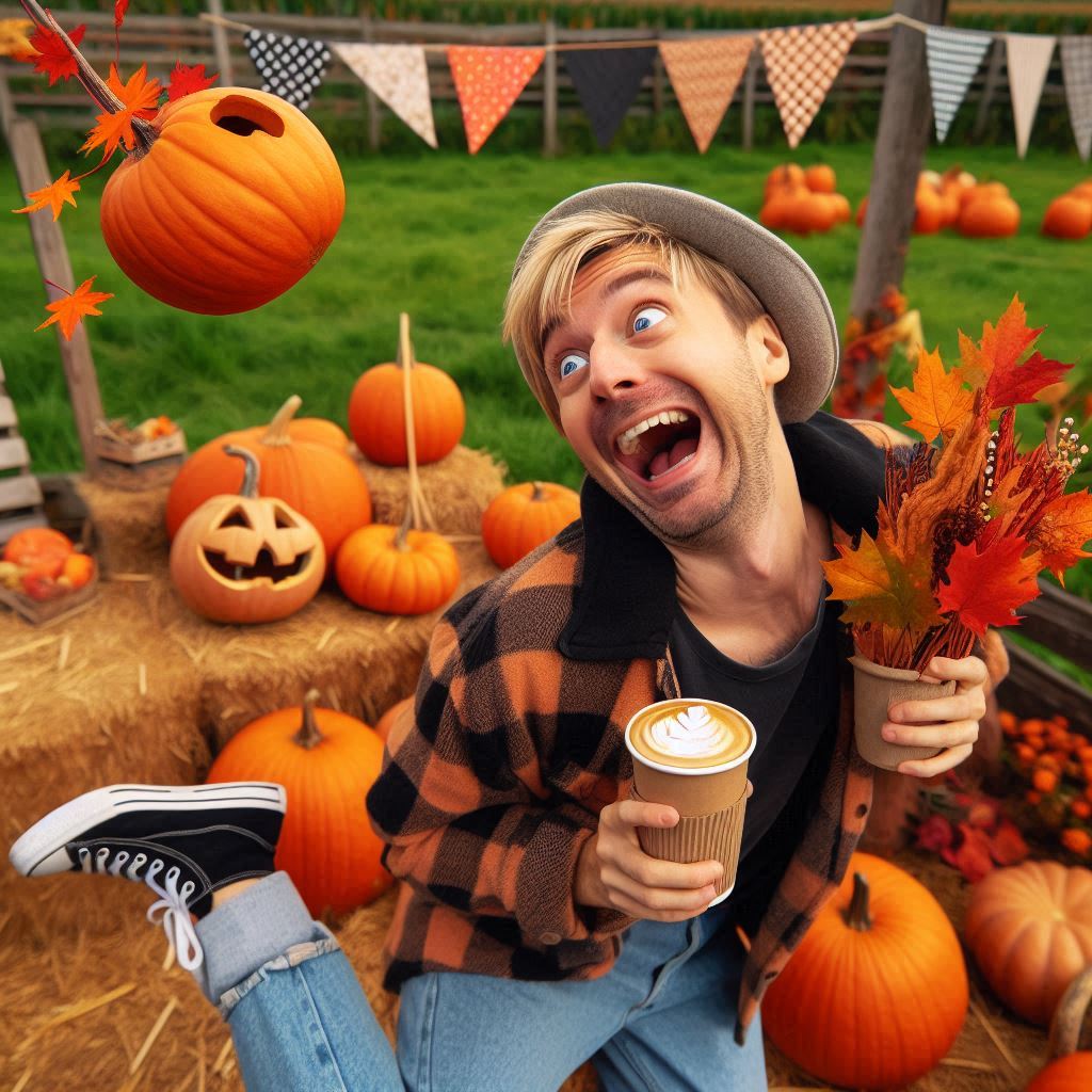 Some funny AI pics of all of us enjoying Autumn