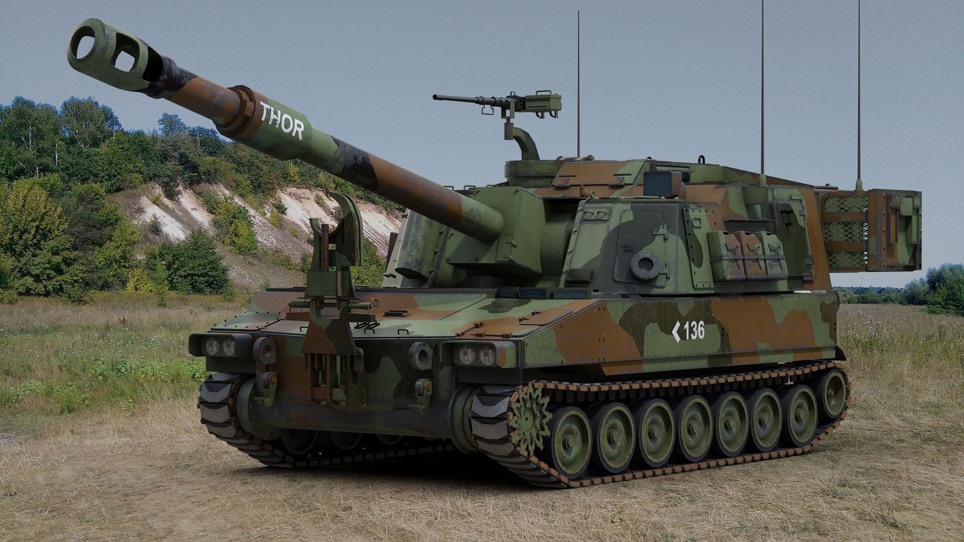 3D M109 Paladin Camo
