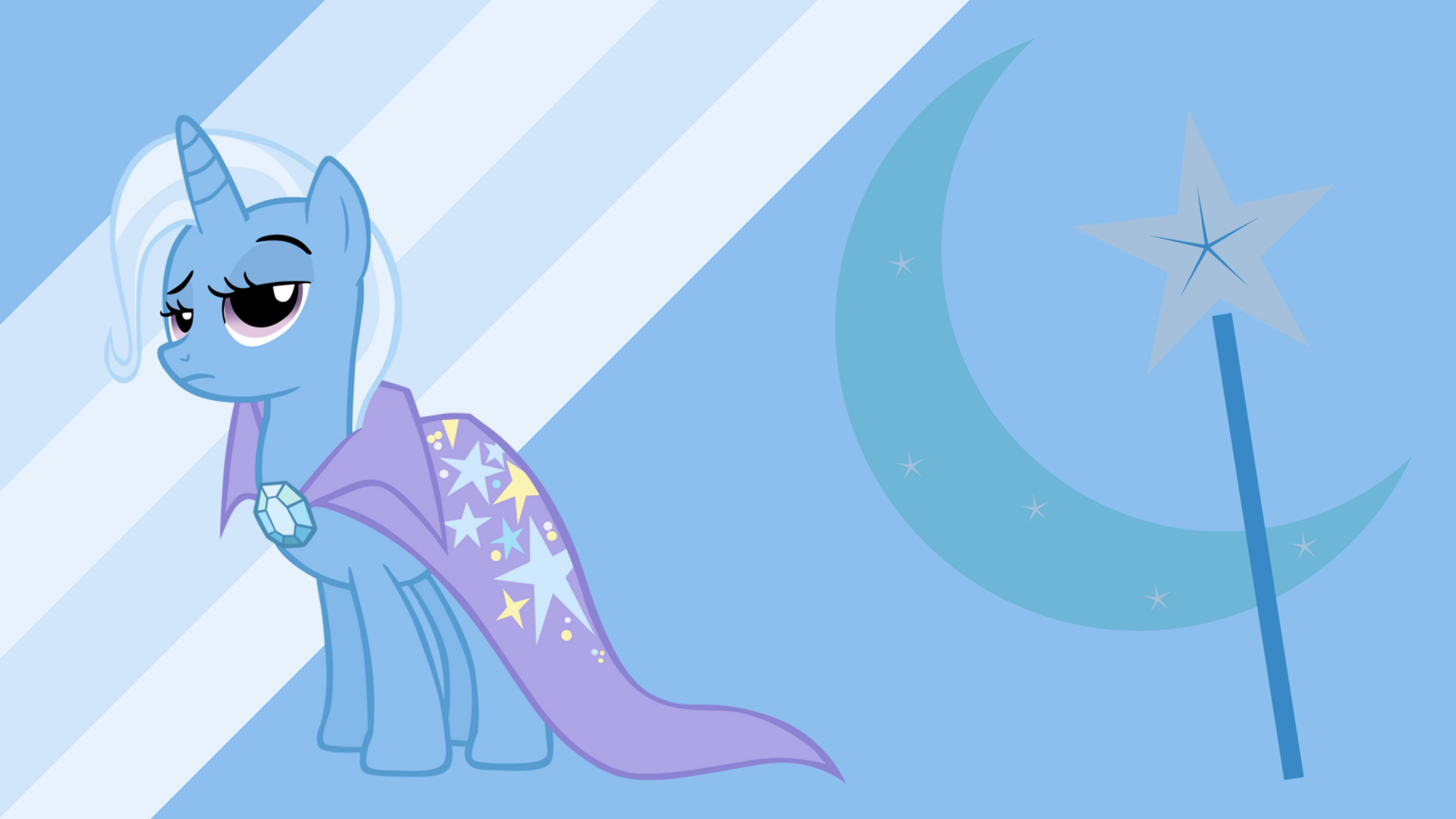 Minimalist Wallpaper 29: Great and Powerful Trixie by McAwesomeBrony, ooklah and Softfang. My Little Pony wallpaper. My Little Wallpaper are Magic