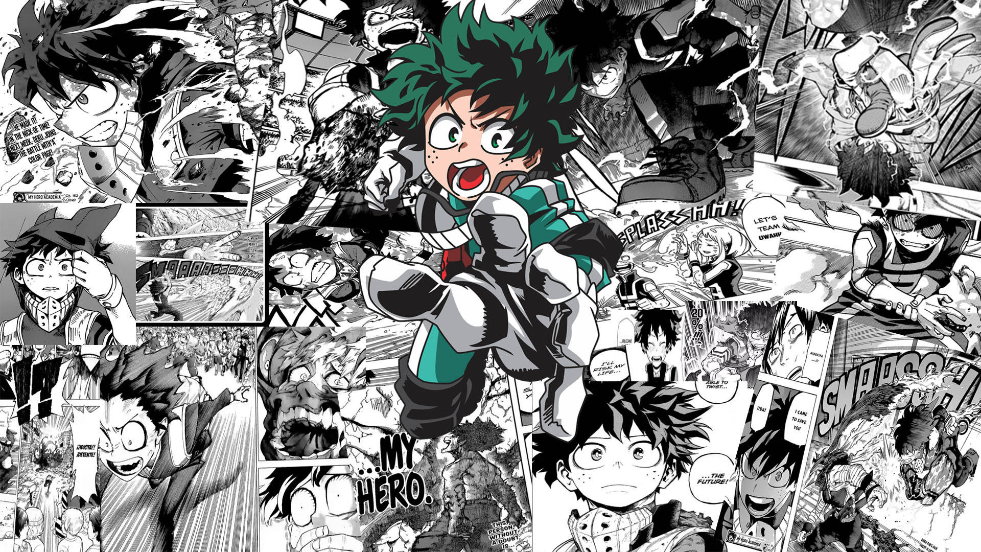 Download Izuku Midoriya Manga Panel Wallpaper