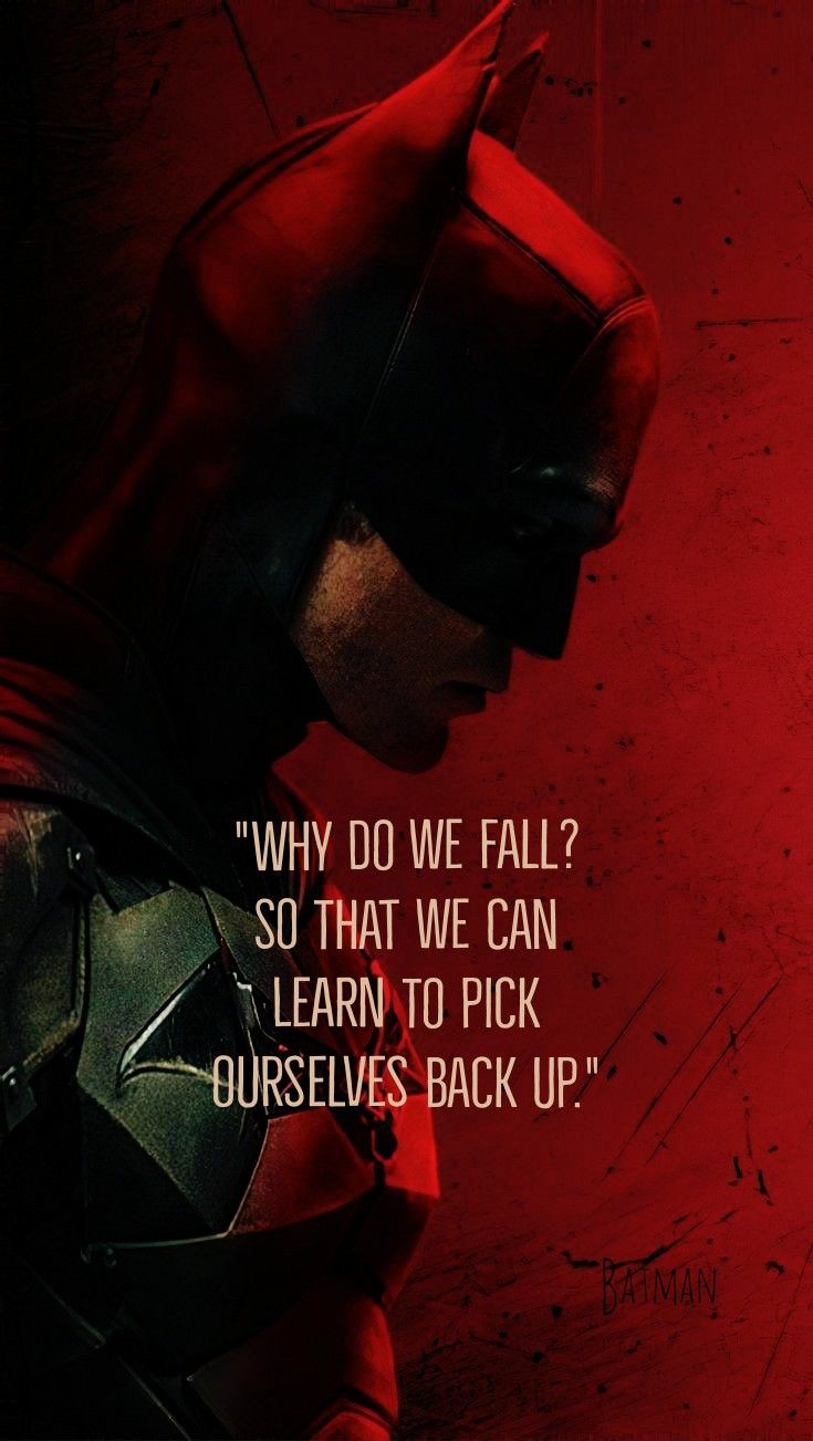 Why do we fall? Motivational Batman Quote