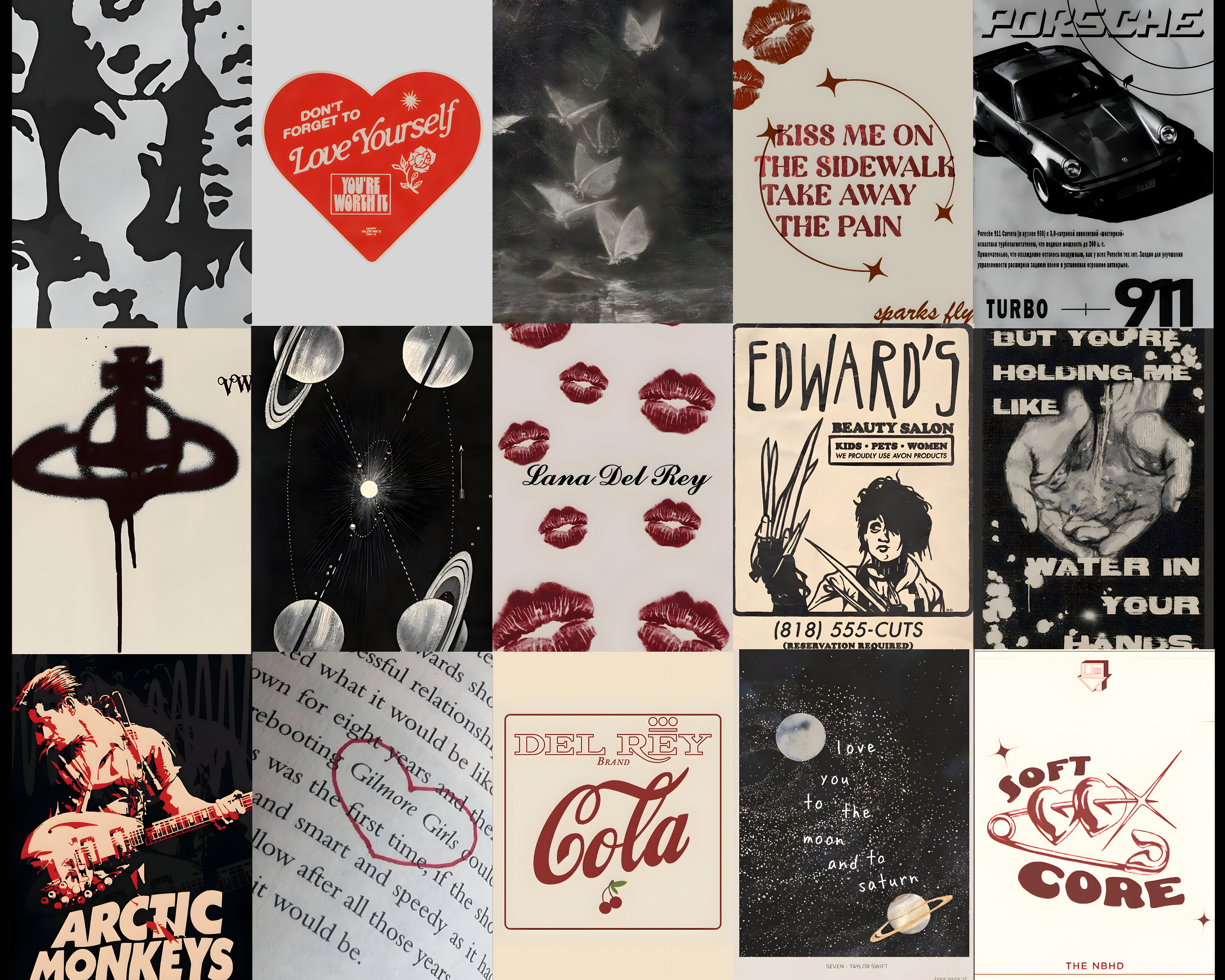 Downtown Girl Aesthetic Collage Kit Y2K Grunge Style Urban Edgy Posters Feminine Streetwear Room Decor Trendy Wall Art for Cool Vibes