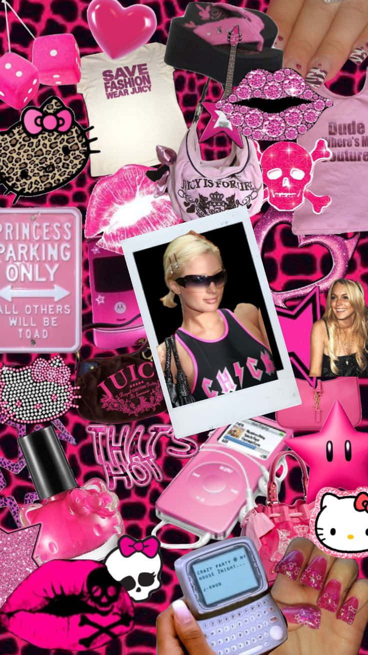 Download Mc Bling Era Collage Pink Aesthetic Wallpaper