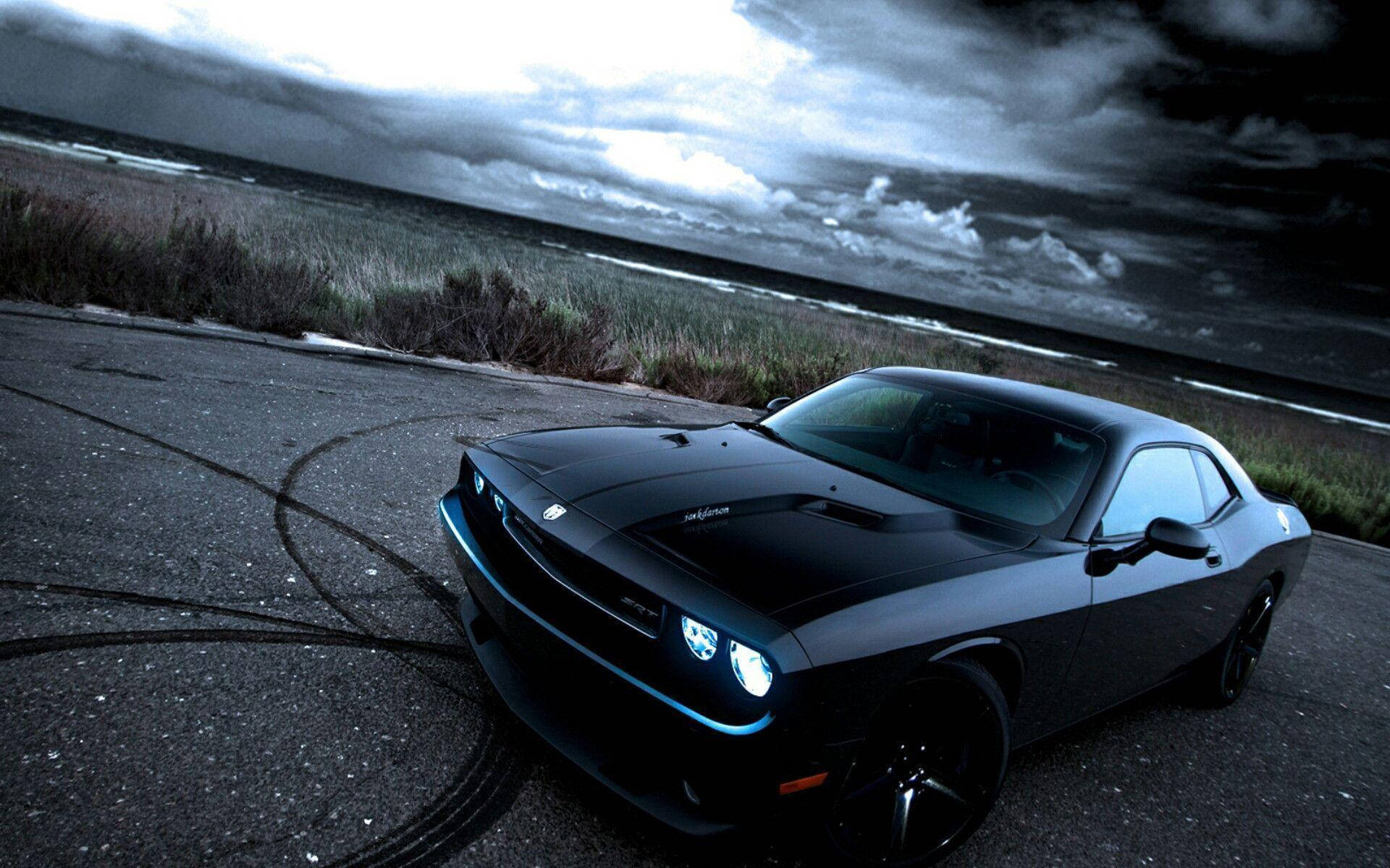 Download Dodge Challenger Metallic Black Paint Wallpaper