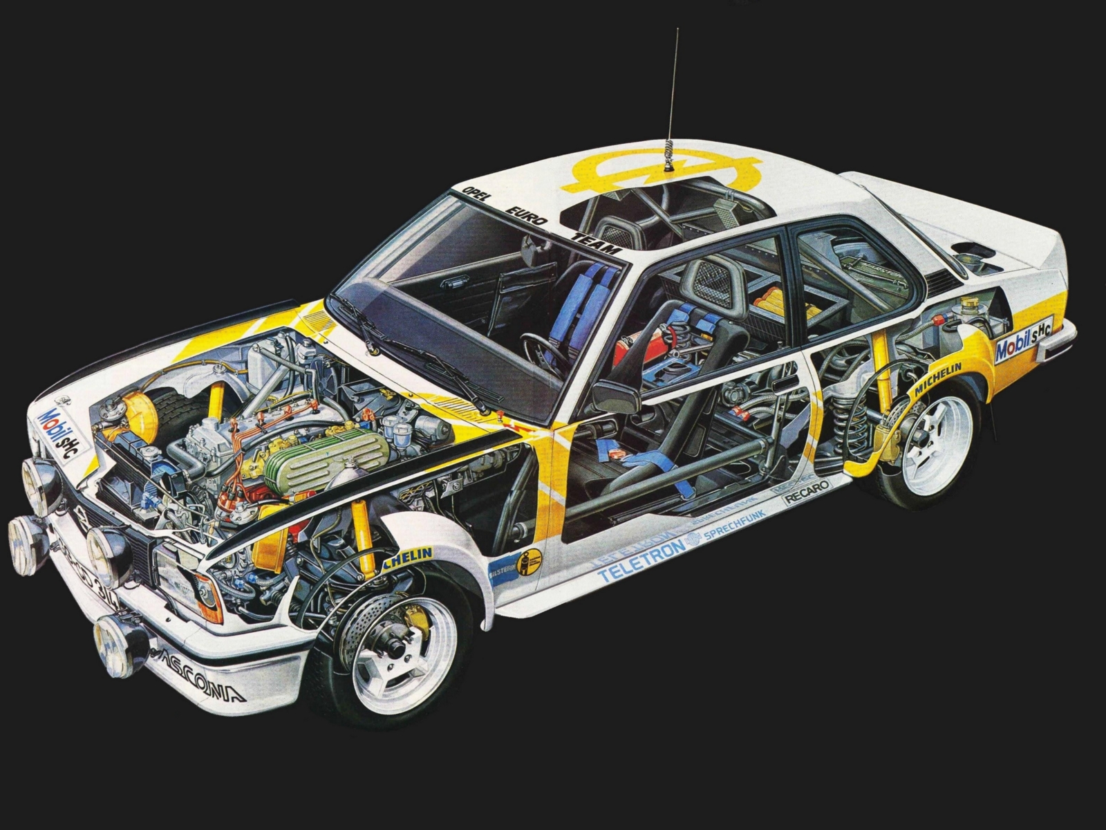 1979, Opel, Ascona, 400, Rally, Version b, Race, Racing, Interior, Engine Wallpaper HD / Desktop and Mobile Background