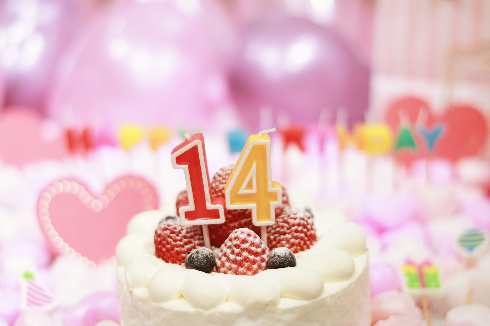 Stylish birthday image: Celebrating with cute cakes and candles year old edition image. Stylish free photo materials: GIRLY DROP