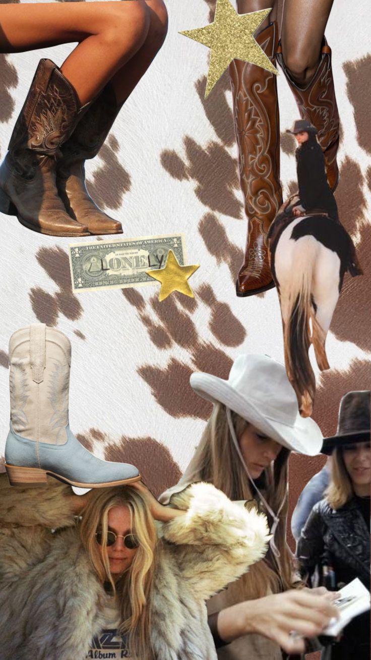 summer #love #moodboard #collage #cowgirl #boots #country #fall