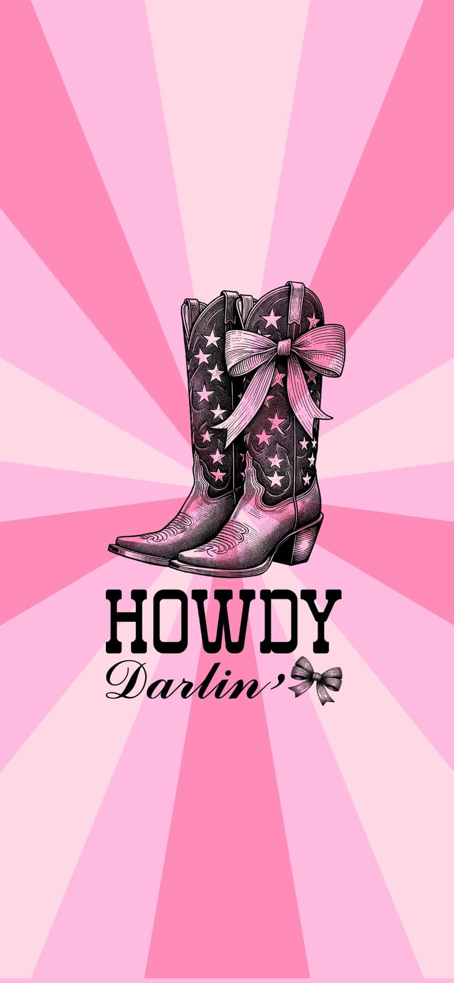 Download Pink Cowgirl Boots Howdy Darlin Wallpaper