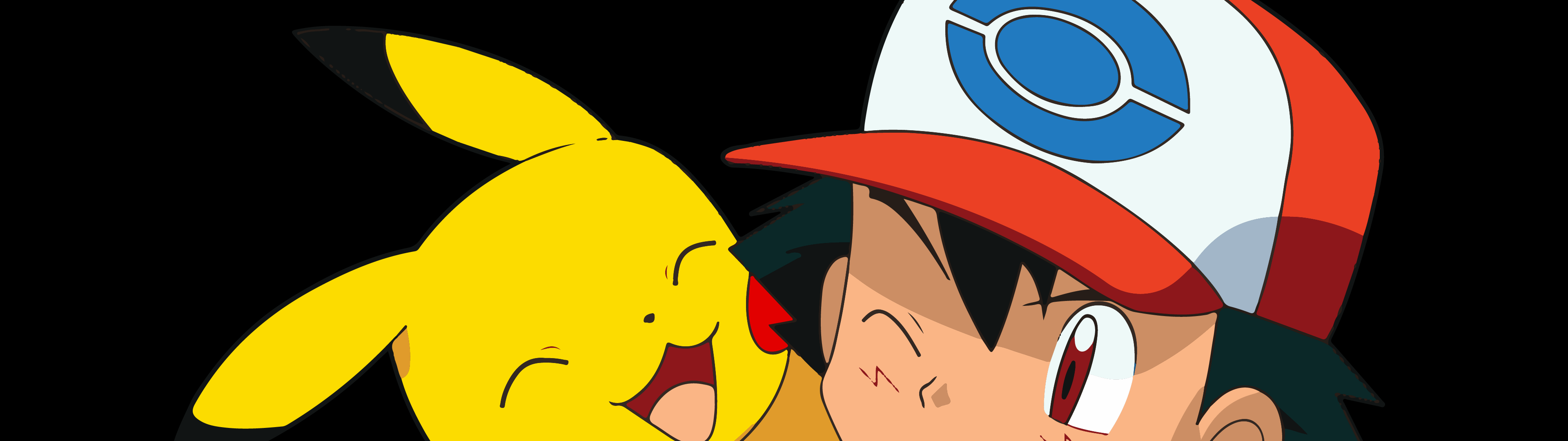 Pikachu Ash Wallpaper 4K, Pokemon, Black background