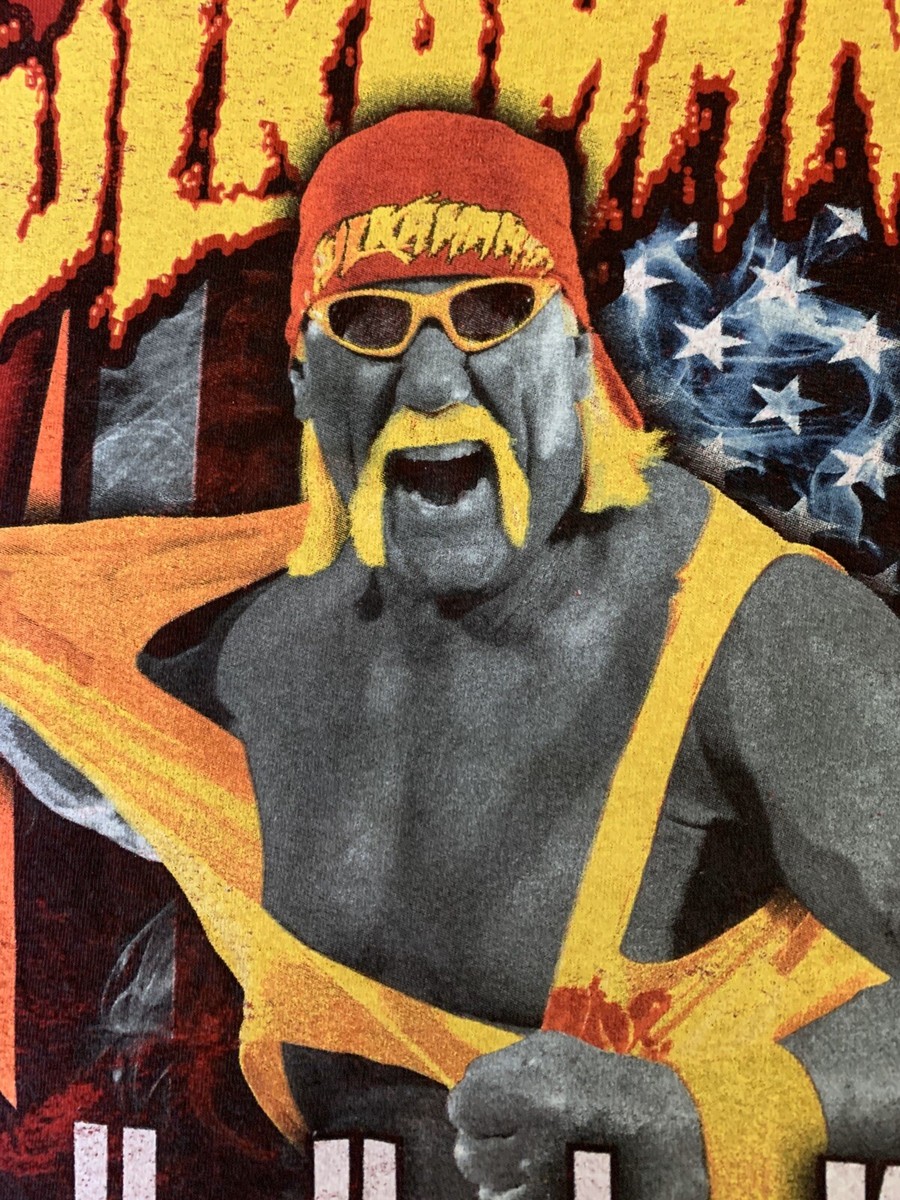 Hulk Hogan WWF WWE Wrestlemania Wrestling Shirt L XL Hulkamania Red Mineral