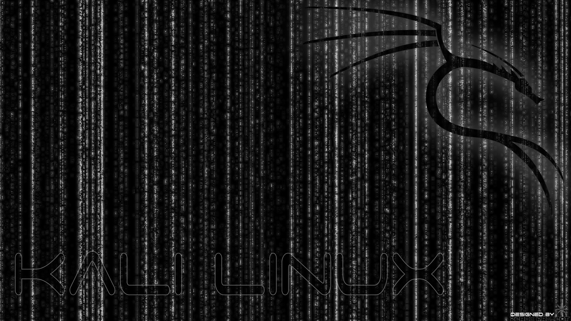 Kali Linux BackTrack Wallpaper Black And White