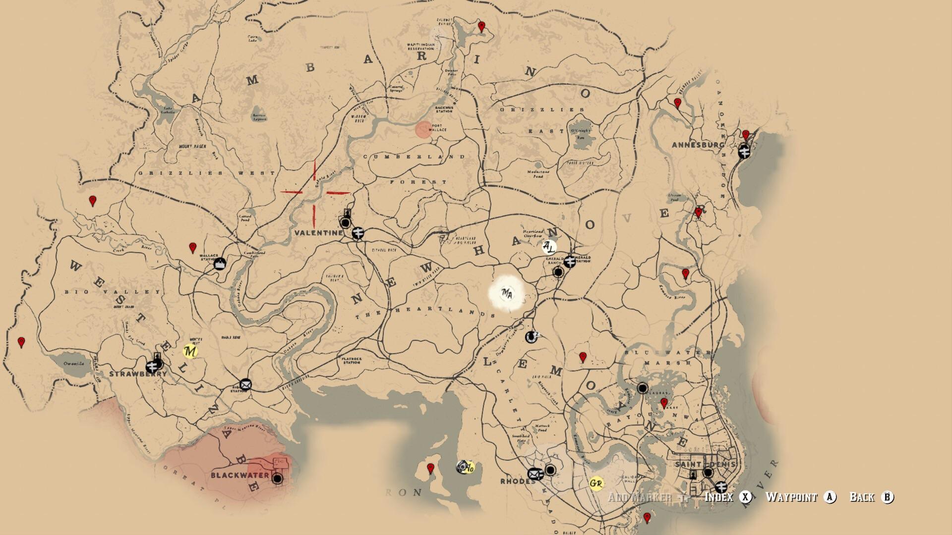 Red Dead 2 fans out there, I have something interesting for you guys to check out. If you guys go to the red markers on the map, you will find all kind