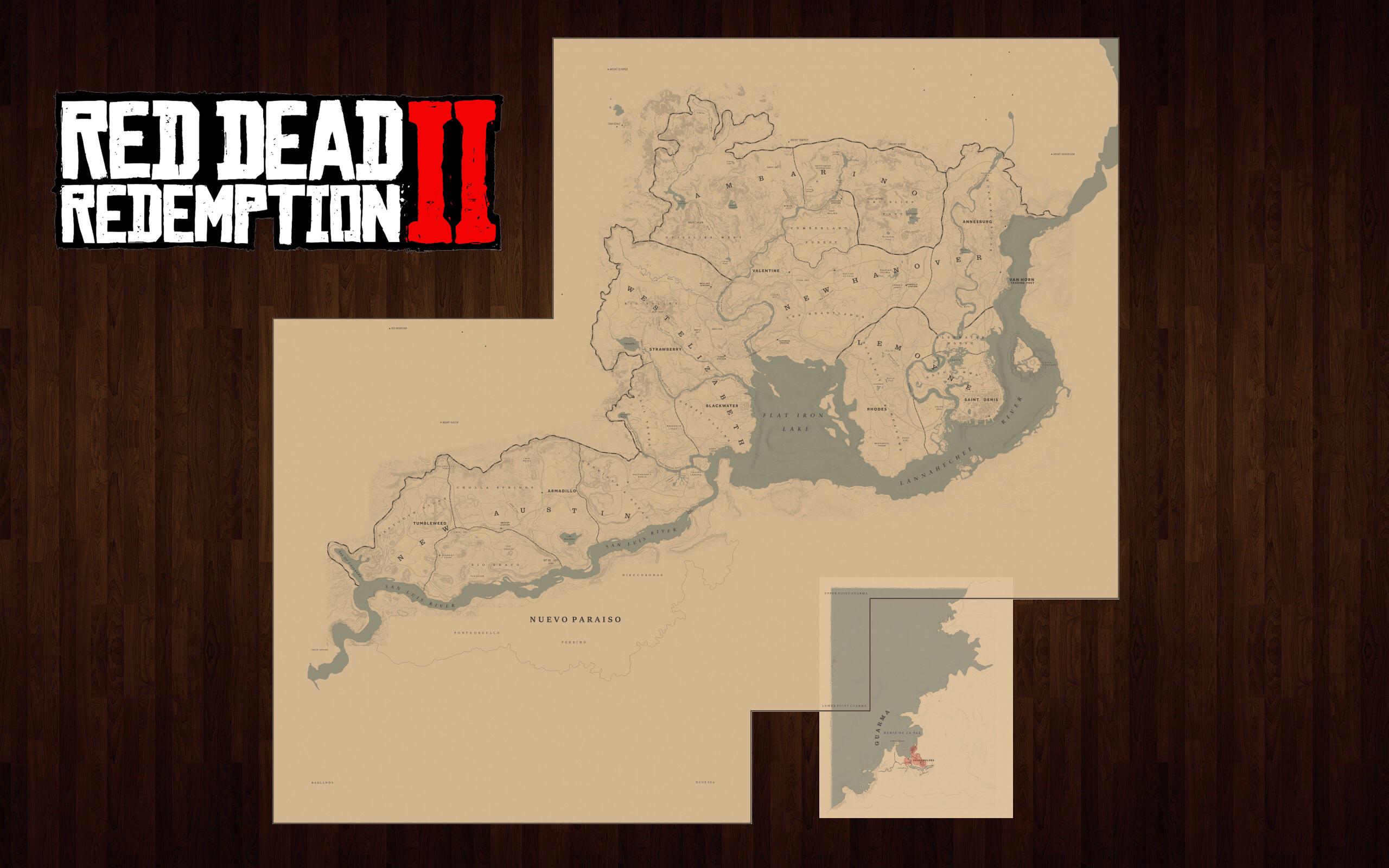 The Entire RDR 2 World (including all the out bounds)