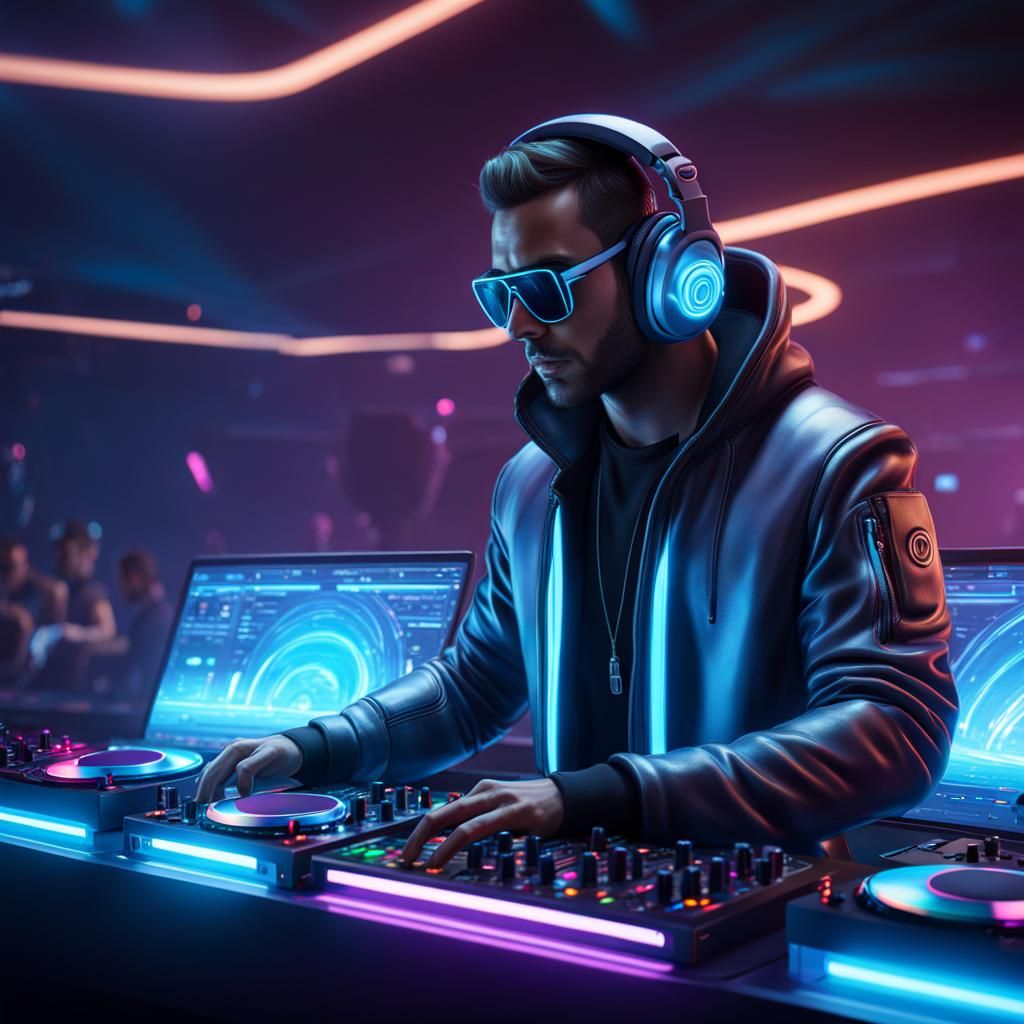 DJ AI DJ in Detailed 3D Render