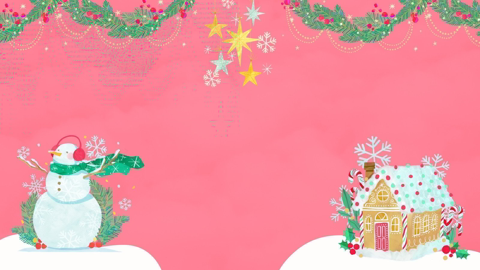 Free editable Christmas desktop wallpaper