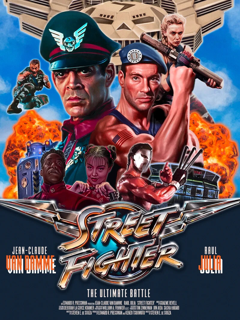 Street Fighter 1994 Jean Claude Van Damme Movie Giclee Poster Print Mondo 18x24
